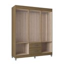 Ver imagem 3 de Guarda Roupa Casal  6 Portas e 2 Gavetas Carvalho Atenas Poquema Móveis