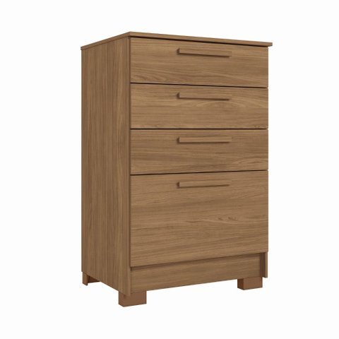 Cômoda com 04 Gavetas para Quarto Ivai Jatoba Santos Andirá