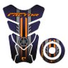 Kit Adesivo Protetor Tanque e Bocal Moto Yamaha Factor Azul Teu Adesivo Adesivo Protetor Tanque e Bo - 1