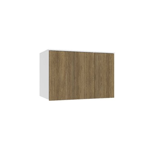 Aéreo Maleiro Baixo de 3 Portas 105cm Linha Modulado Adapt N541 Kappesberg - Branco/nogueira