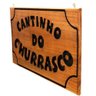 Placa Cantinho Do Churrasco Em Madeira Maciça Entalhada G - 4