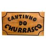 Placa Cantinho Do Churrasco Em Madeira Maciça Entalhada G - 1