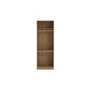 Ver imagem 3 de Guarda-roupa 2 Portas 2 Cabideiros Kappesberg Adapt Nogueira 80cm