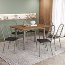 Ver imagem 6 de Conjunto de Mesa Completo com 6 Cadeiras Estofadas Cmc1016nk Kappesberg Crome