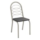 Ver imagem 2 de Conjunto de Mesa Completo com 6 Cadeiras Estofadas Cmc1016nk Kappesberg Crome