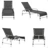 Kit 2 Espreguiçadeiras Mesa em Alumínio Piscina Jardim e Área Catar - 4