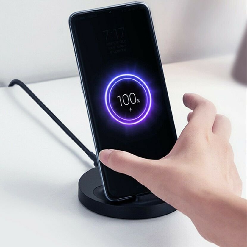 Suporte Dock Carregador Wireless Qi Indução Xiaomi 20w - Preto Wpc02zm - 10