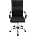 Ver imagem 4 de Kit 4 Cadeiras Eames Esteirinha Presidente Escritório Alta Preta