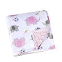Ver imagem 1 de Manta Fleece Bebê Menina Estampada Graciosos Elefantinhos
