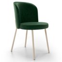 Ver imagem 6 de Kit 5 Cadeiras Sala de Jantar Estofada Gavi Arena L02 Couríssimo Verde Musgo - Lyam Decor