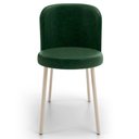 Ver imagem 3 de Kit 5 Cadeiras Sala de Jantar Estofada Gavi Arena L02 Couríssimo Verde Musgo - Lyam Decor