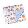Manta Fleece Bebê Menino Estampada Graciosas Raposinhas - 1