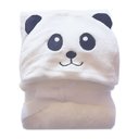 Ver imagem 1 de Manta de Microfibra Baby Jolitex com Capuz de Urso Panda Branco
