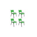 Ver imagem 4 de Jogo de Mesa 70x70 Comercial com 4 Cadeiras Iso Verde