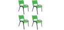 Ver imagem 4 de Jogo de Mesa 70x70 Comercial com 4 Cadeiras Iso Verde