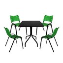 Ver imagem 2 de Jogo de Mesa 70x70 Comercial com 4 Cadeiras Iso Verde