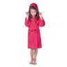 Roupão Com Capuz Flannel Fleece Infantil Menina Pink-M - 4