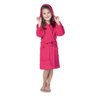 Roupão Com Capuz Flannel Fleece Infantil Menina Pink-M - 3