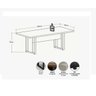 Mesa Reunião C/ Caixa Tomadas Savoia 200x90 Pé Quadro Nogal/preto - 2