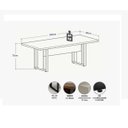 Ver imagem 2 de Mesa Reunião C/ Caixa Tomadas Savoia 200x90 Pé Quadro Nogal/preto