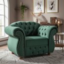 Ver imagem 1 de Poltrona Chesterfield Merlô Veludo:Verde