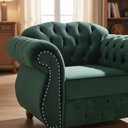 Ver imagem 3 de Poltrona Chesterfield Merlô Veludo:Verde
