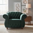 Ver imagem 4 de Poltrona Chesterfield Merlô Veludo:Verde