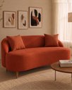 Ver imagem 5 de Sofá Anatômico Feijão Curvo Decorativo para Sala ou Escritório-Boucle Terracota