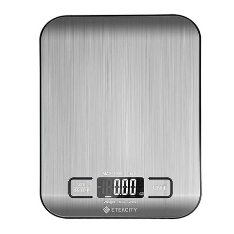 Balança Digital de Cozinha em Aço Inoxidável com Capacidade até 5000g Etekcity