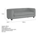 Ver imagem 3 de Sofá 3 Lugares Luxo Recepção Escritorio Sala Veneza 180cm Bouclé