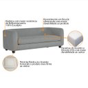 Ver imagem 4 de Sofá 3 Lugares Luxo Recepção Escritorio Sala Veneza 180cm Bouclé
