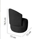 Ver imagem 6 de Kit 2 Poltronas Decorativa Beatriz Orgânica Couro Preto