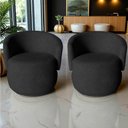 Ver imagem 7 de Kit 2 Poltronas Decorativa Beatriz Orgânica Couro Preto