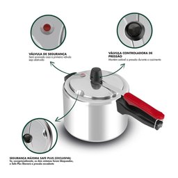Panela Pressão 4.5l Eco Polida Ppfi - Clock - 2