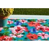 Caminho de Mesa Gorgurão Verde Claro com Estampa Floral Colorida - 1