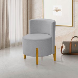 Kit 2 Poltronas Virginia Orgânica Retro Cinza Claro Redenobre