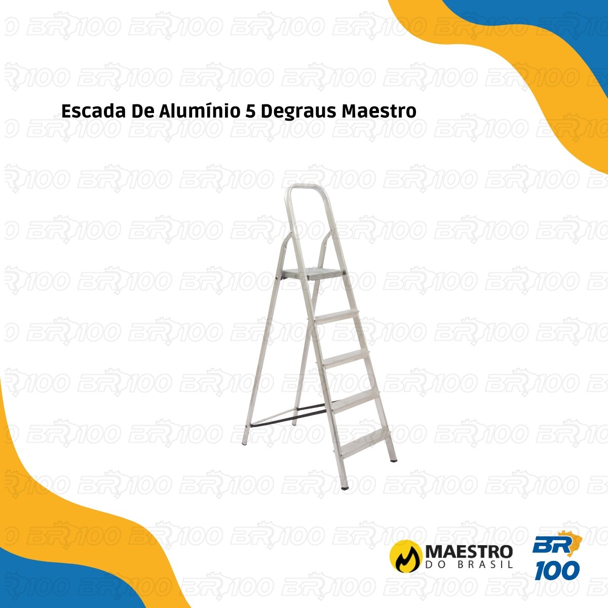 Escada Aluminio 5 Degraus Maestro - 2