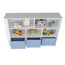 Ver imagem 4 de Organizador Infantil Natanael Baús e Porta Carrinho MDF 135cm Azul Woodcore