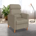 Ver imagem 1 de Poltrona Amamentação Reclinável Gisele - Poltrona Confortável para Leitura e Descanso - Cappuccino