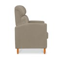 Ver imagem 5 de Poltrona Amamentação Reclinável Gisele - Poltrona Confortável para Leitura e Descanso - Cappuccino