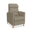 Ver imagem 3 de Poltrona Amamentação Reclinável Gisele - Poltrona Confortável para Leitura e Descanso - Cappuccino