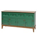 Ver imagem 1 de Buffet Antoine 4 Portas e 4 Gavetas Cor Verde com Amendoa 149 Cm - 62689