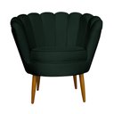 Ver imagem 3 de Poltrona Decorativa Sala de Estar Pétala Veludo Verde - Montanaris Decor MD MONTANARIS DECOR