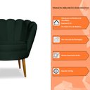 Ver imagem 7 de Poltrona Decorativa Sala de Estar Pétala Veludo Verde - Montanaris Decor MD MONTANARIS DECOR