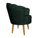 Ver imagem 4 de Poltrona Decorativa Sala de Estar Pétala Veludo Verde - Montanaris Decor MD MONTANARIS DECOR