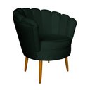 Ver imagem 1 de Poltrona Decorativa Sala de Estar Pétala Veludo Verde - Montanaris Decor MD MONTANARIS DECOR