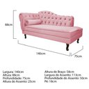 Ver imagem 5 de Diva Recamier Diana 140cm Lado Direito Suede - Doce Sonho Móveis