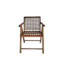 Ver imagem 1 de Cadeira com Braço Encosto e Assento de Corda Naútica na Cor Caramelo