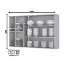 Ver imagem 2 de Cozinha Modulada 2 Peças 5 Portas 3 Gavetas Henn Americana Cinza