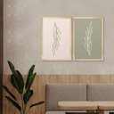 Ver imagem 2 de Kit 2 Quadros Decorativos para Quarto Minimalista Ramos